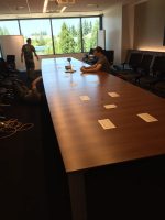 Installing boardroom furniture